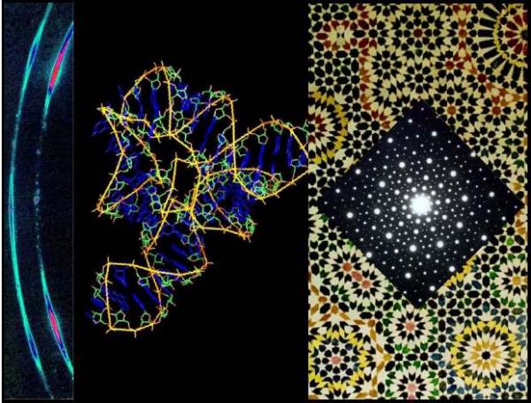 Diffraction de métaux, ribosome et mosaïque quasi-cristalline
