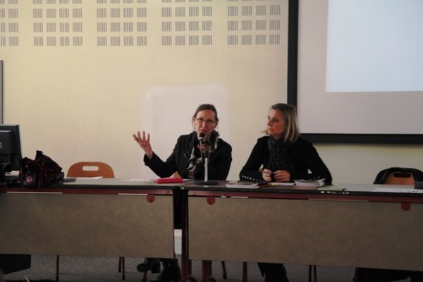 Martine Saunier, de Thales et Laurence Xeuxet, proviseur adjointe du lycée Vaucanson