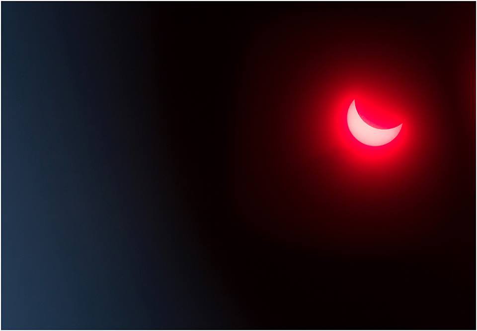 L'éclipse vue depuis le toit de la Mairie de Grenoble