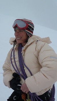 Viviane Seigneur, au cours d'une ascension