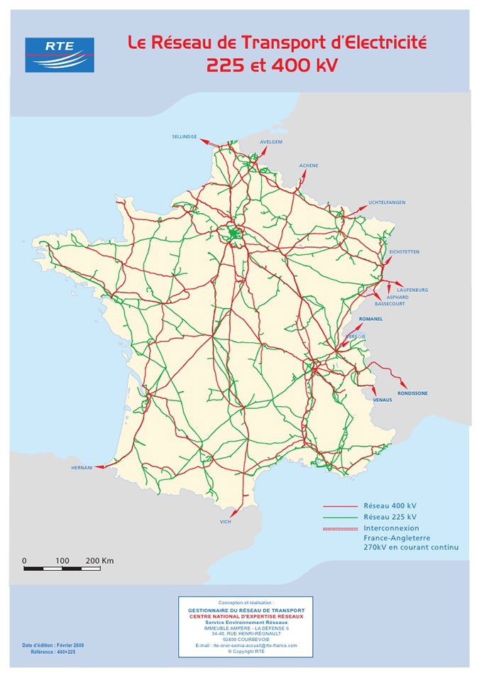 Reseau électrique en France